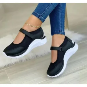 Mofofashion Casual Velcro Platform Plus Size Mesh Sneakers