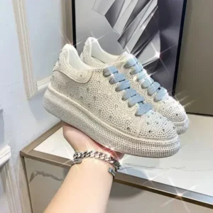 Mofofashion Casual Rhinestone Platform Sneakers