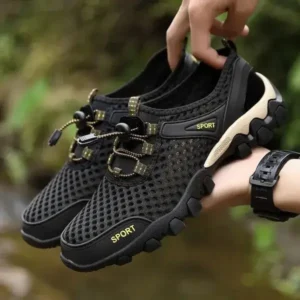 Mofofashion Men Fashion Mesh Wear-Resistant Hiking Sneakers