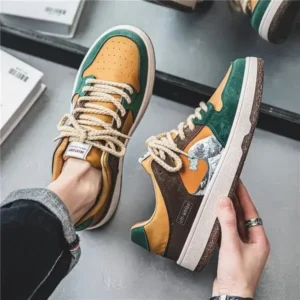 Mofofashion Men Fashion Breathable Color Matching Casual Sneakers