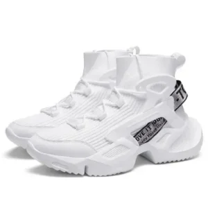 Mofofashion Men'S Fashion Platform White High Top Sneakers