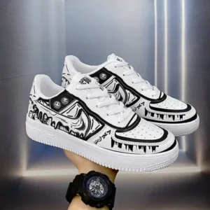 Mofofashion Men Fashion Graffiti Breathable Sneakers