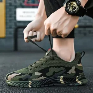 Mofofashion Men'S Casual Mesh Breathable Camouflage Sneakers