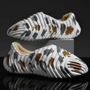 Mofofashion Men'S Fashion Camouflage Coconut Shape Fleece Warm Plush Shoes