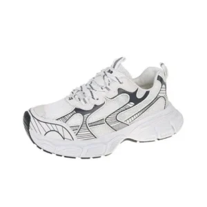 Mofofashion Women Fashion Distinctive Color Changing Lace-Up Comfortable Breathable Thick-Soled Sneakers