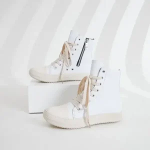 Mofofashion Women Fashionable Hip Hop White High Top Sneakers